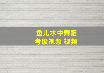 鱼儿水中舞蹈考级视频 视频